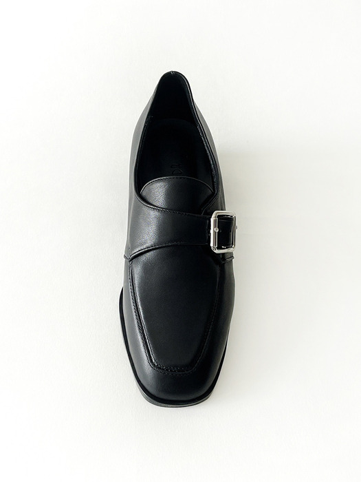 Monk strap loafer_black 3cm ODR219097