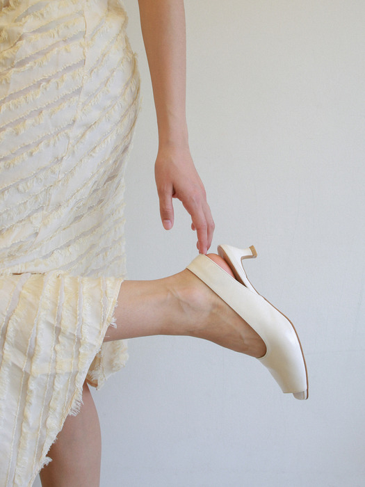 JANE TOEOPEN SLINGBACK _ CREAM