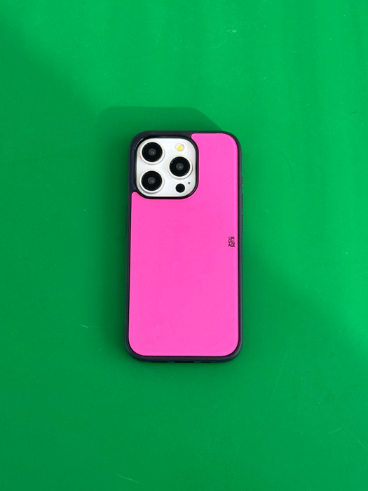 limvillage logo glass bumper case [Pink]