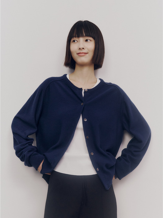 Essential Wool Cardigan (Blue Navy)