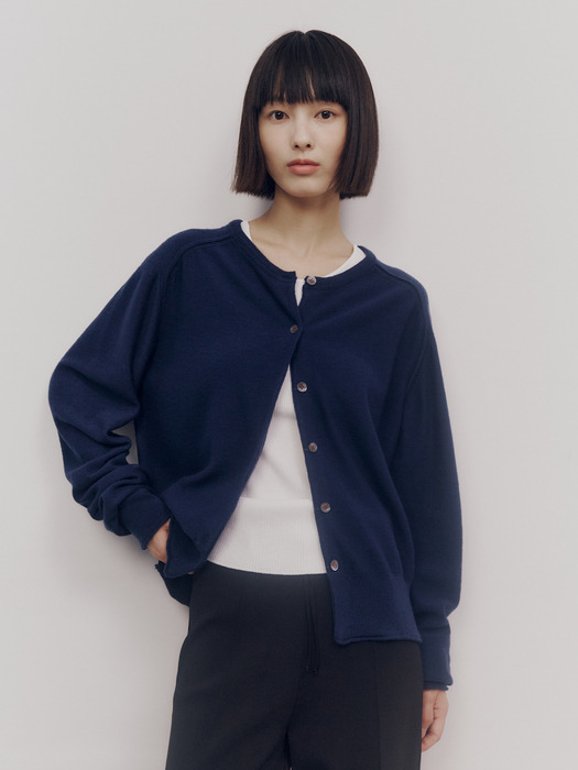 Essential Wool Cardigan (Blue Navy)