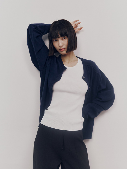 Essential Wool Cardigan (Blue Navy)