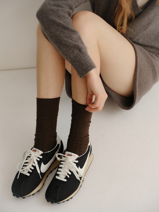 essential cotton rib socks (4colors)