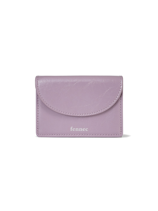 CRINKLE HALFMOON MINI WALLET - MAUVE