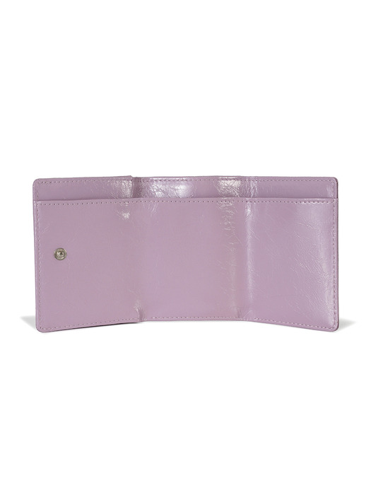 CRINKLE HALFMOON MINI WALLET - MAUVE