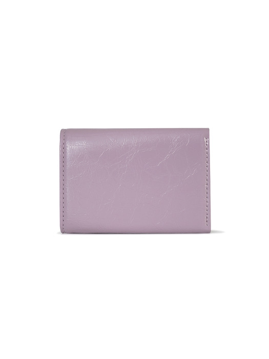 CRINKLE HALFMOON MINI WALLET - MAUVE