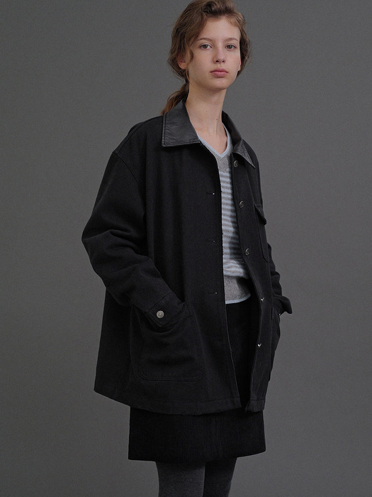 French work jacket (black)