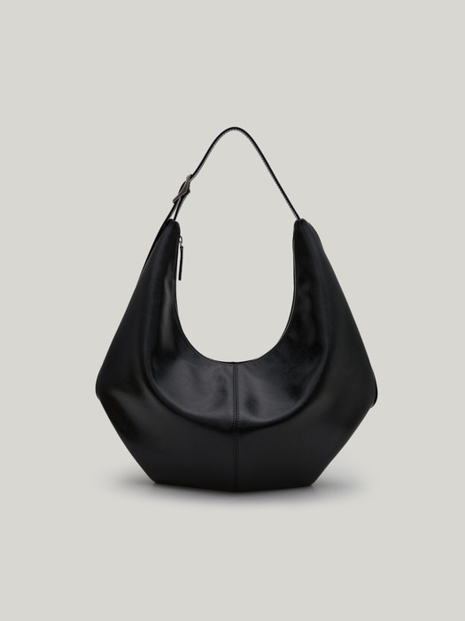 MOSSY HOBO BAG (LEATHER BLACK)