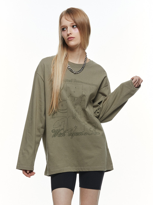 WISH LONG SLEEVE T-SHIRT (KHAKI)