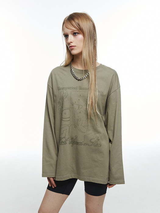 WISH LONG SLEEVE T-SHIRT (KHAKI)