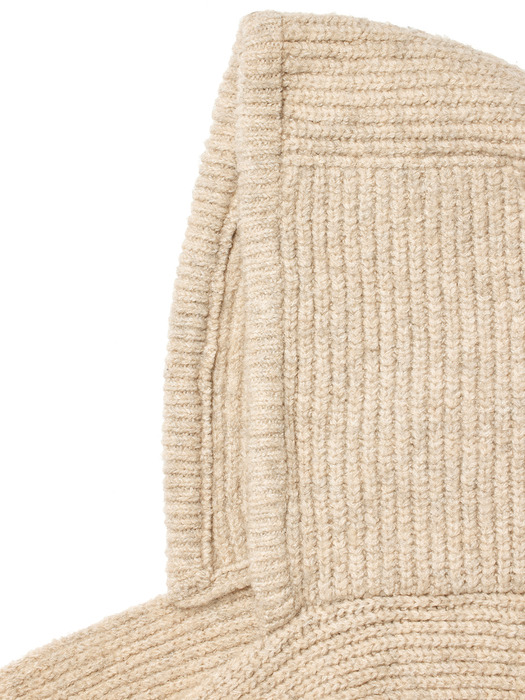 KNIT STRAP BALACLAVA IN BEIGE