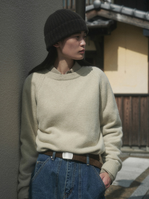 KAFKA RACCOON RAGLAN KNIT_MELON