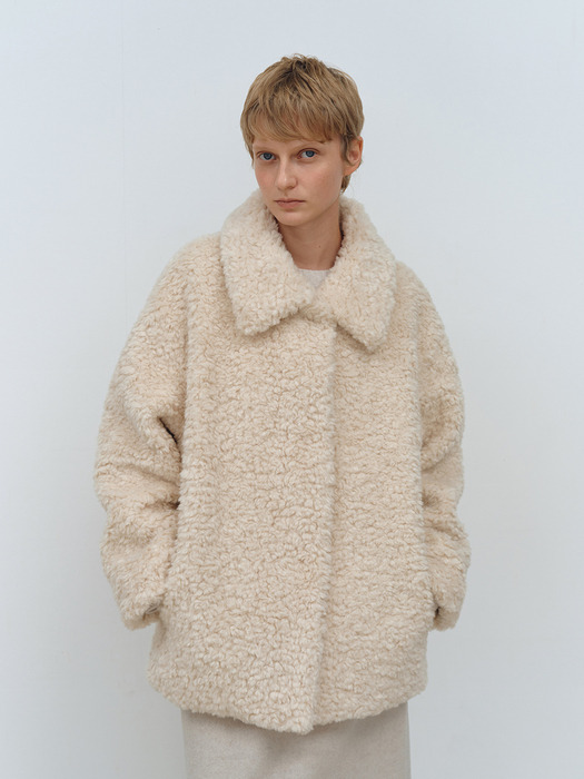 TFW COLLAR FLUFFY SHEARING JACKET_2COLORS