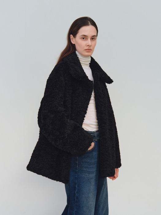 TFW COLLAR FLUFFY SHEARING JACKET_2COLORS