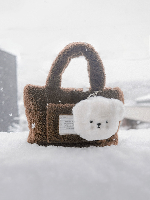 [단독]Fluffy Fur Bag Brown