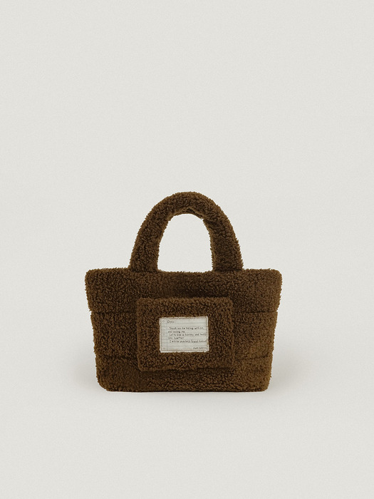 [단독]Fluffy Fur Bag Brown