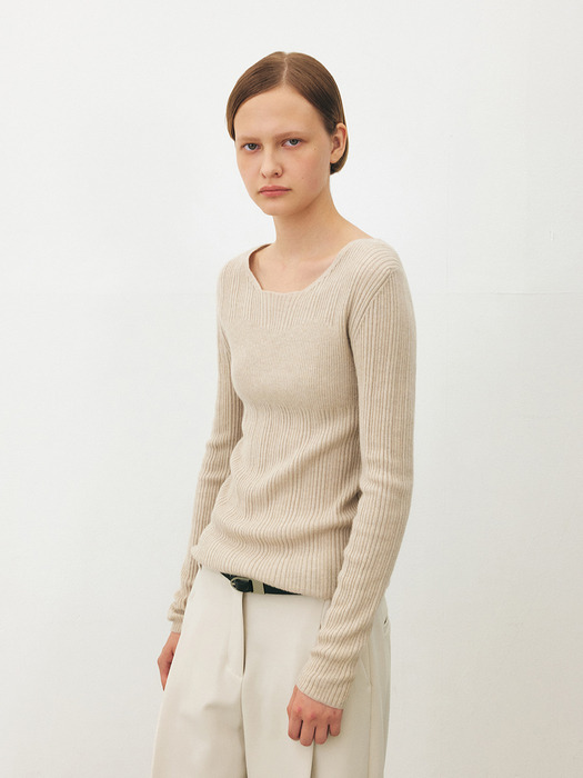 TFF MERINO WOOL ROUND KNIT TOP_3COLORS