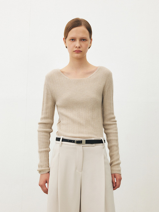 TFF MERINO WOOL ROUND KNIT TOP_3COLORS