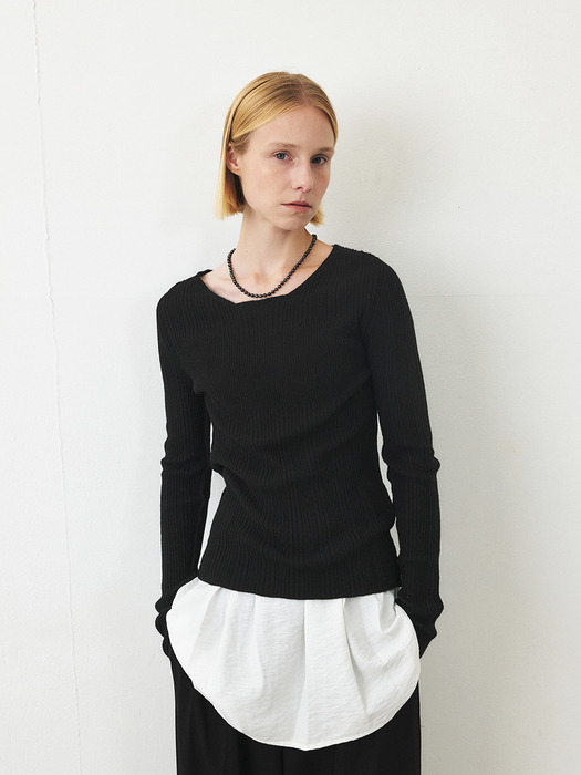 TFF MERINO WOOL ROUND KNIT TOP_3COLORS