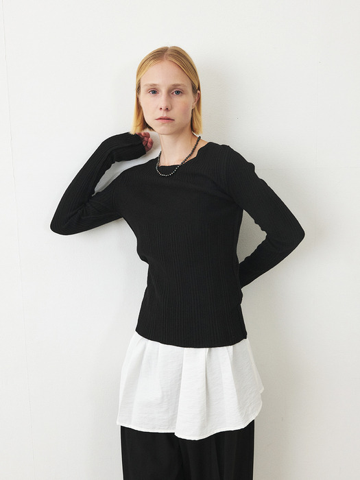 TFF MERINO WOOL ROUND KNIT TOP_3COLORS