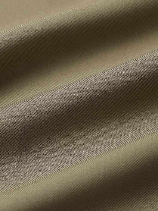 RELAX TWO-TUCK WIDE SLACKS KHAKI BEIGE