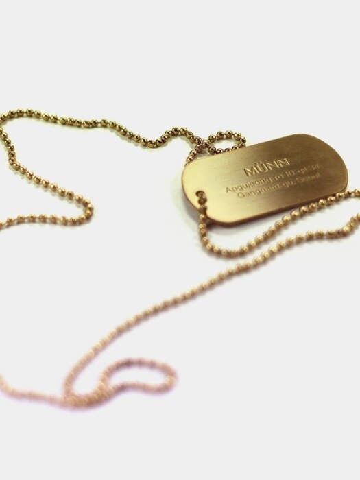 Gold Serial Number Chain Necklace