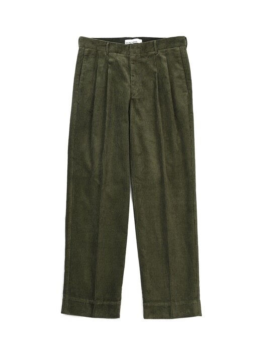 18FW STANDARD SEMI WIDE CORDUROY PANTS OLIVE