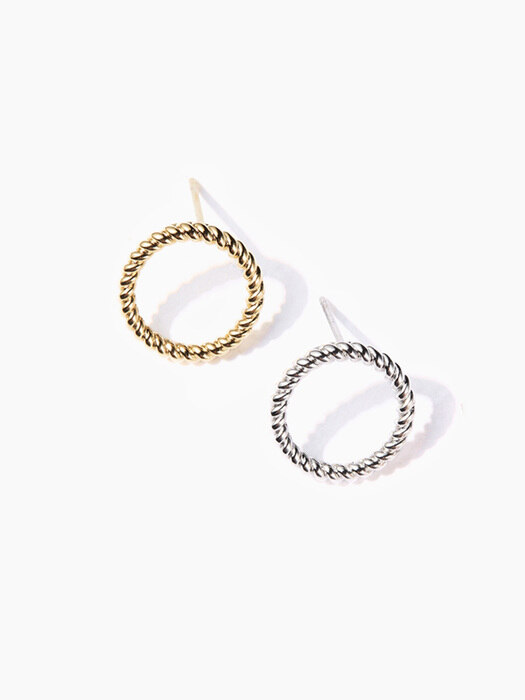 twisted round earring S