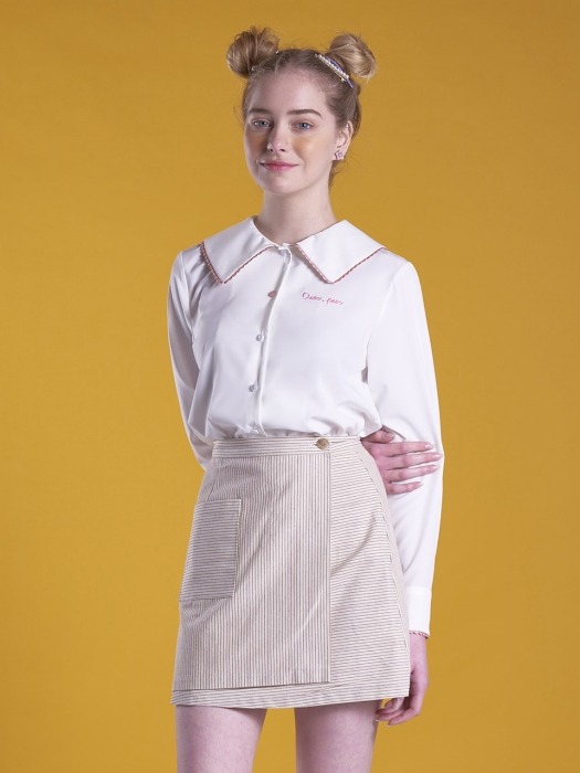 PIPING BLOUSE_IVORY