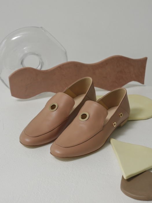 LWSP1901-2 Metal-ring classic loafer_Dusty Rose