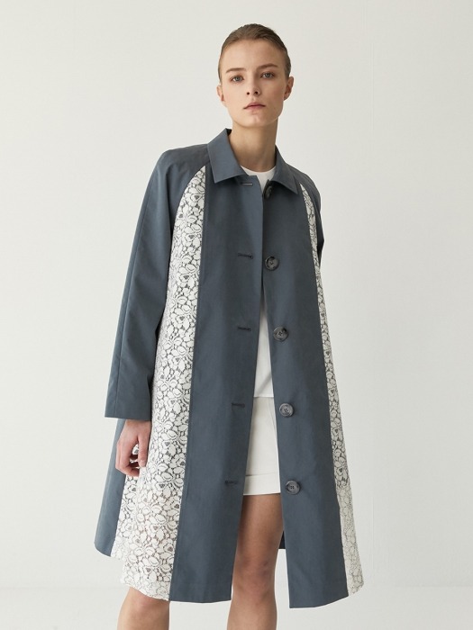 Julia Lace Dipped Trench Coat