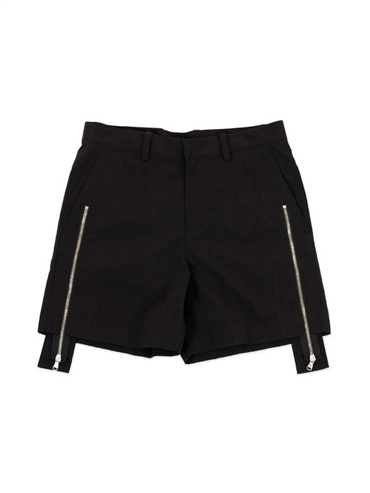 Genderless Micro Zipper Shorts Black (Genderless)
