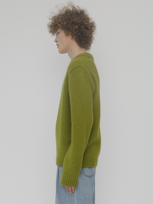 [UNISEX]R HAIR COLOR KNIT_GREEN