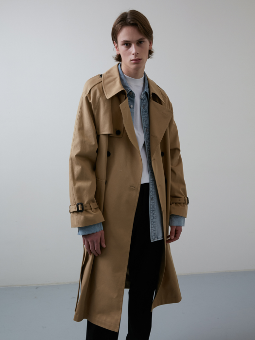 UNISEX CLASSIC OVERSIZED TRENCH COAT (BEIGE) UDTR9F101I2