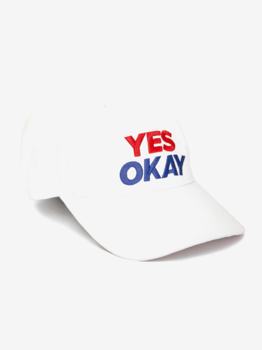 [UNISEX] 19FW YES OKAY CAP WHITE 2801013419200610