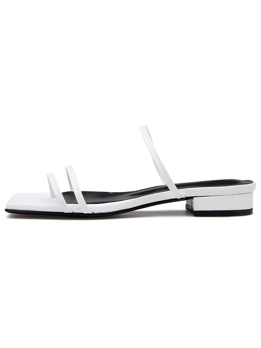 Diagonal strap Sliders_White [LMS209]