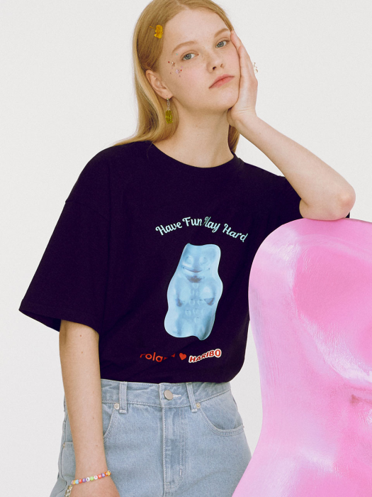 (TS-20334) ROLAROLA X HARIBO JELLY T-SHIRT BLACK