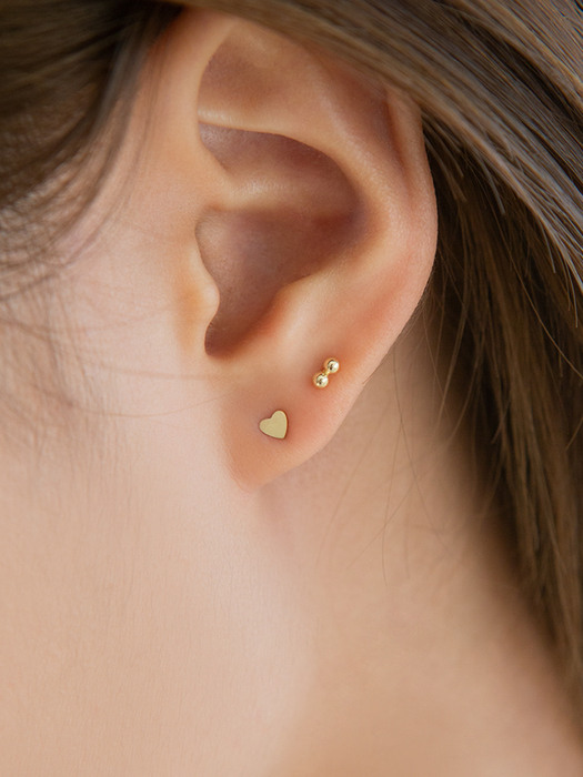 14k gf mini heart earrings (14k골드필드)