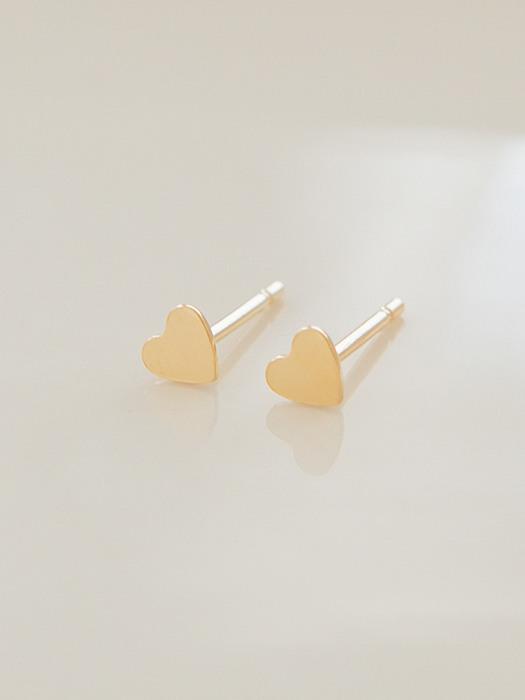14k gf mini heart earrings (14k골드필드)