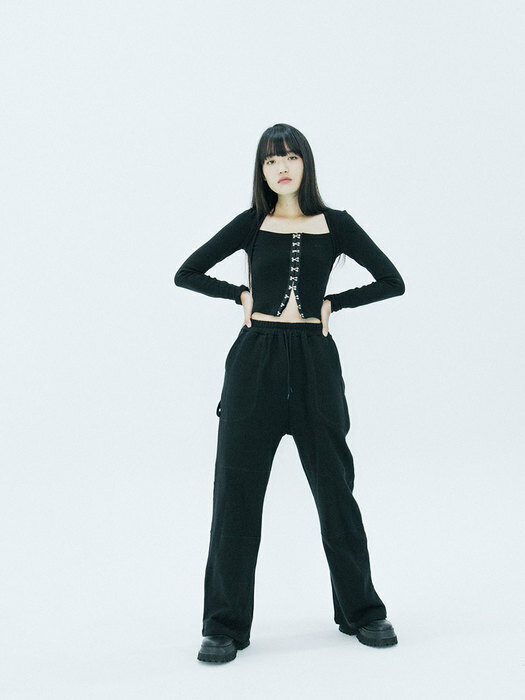 Hook square top (black)