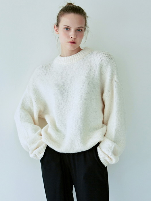 BUBBLY WOOL SWEATER_CREAM