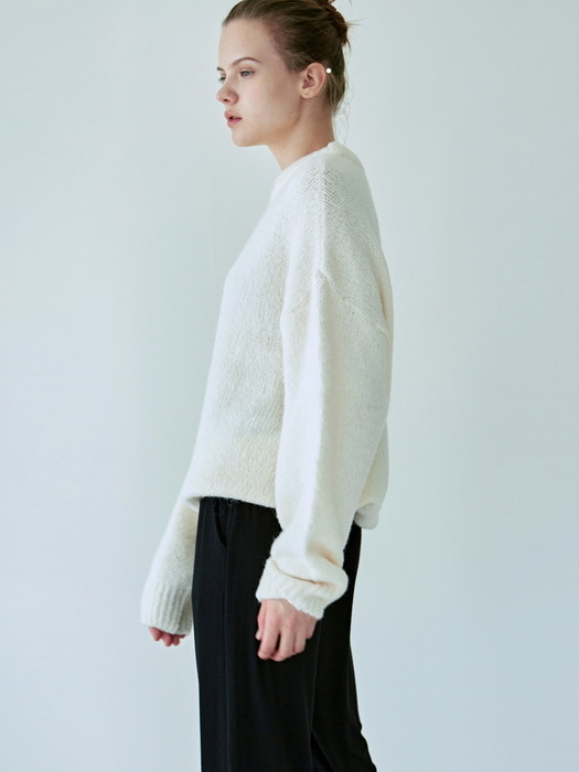 BUBBLY WOOL SWEATER_CREAM