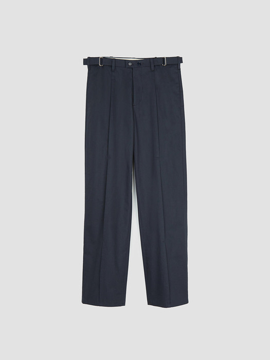  CENTER PLEATS TROUSERS DEEP NAVY COATED 