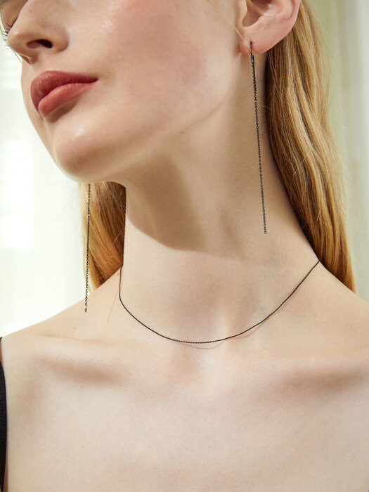 925silver Color Coated Simple Necklace