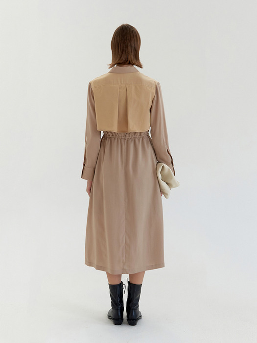 Trench Coat Dress - Beige