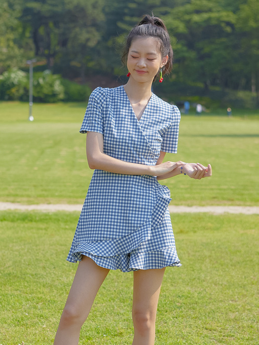 GINGHAM CHECK JUMPSUIT