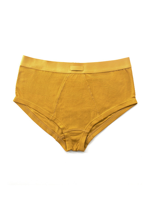 Ribbed Modal Brief for Woman - Mustard Yellow