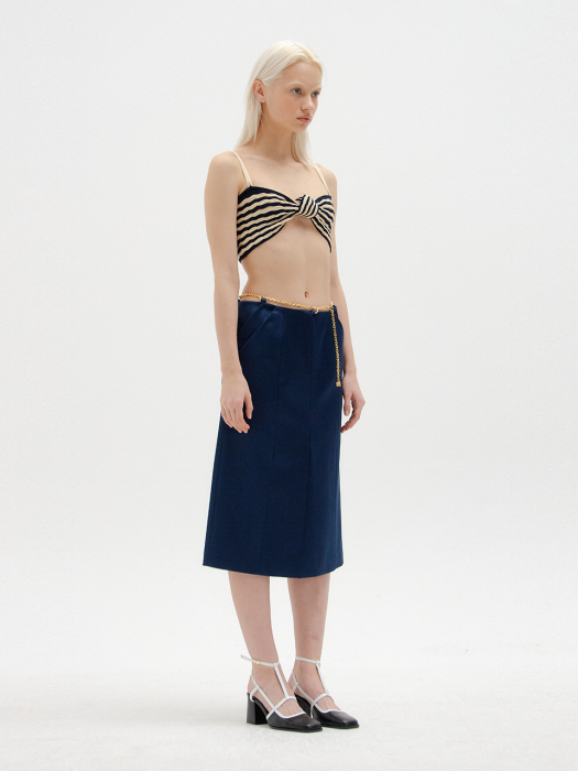 SAVITA Midi Skirt - Navy