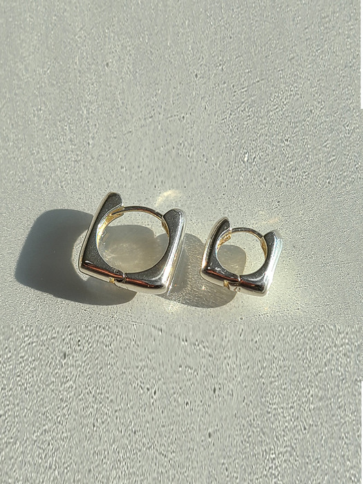 92.5 Silver Square Onetouch Earrings