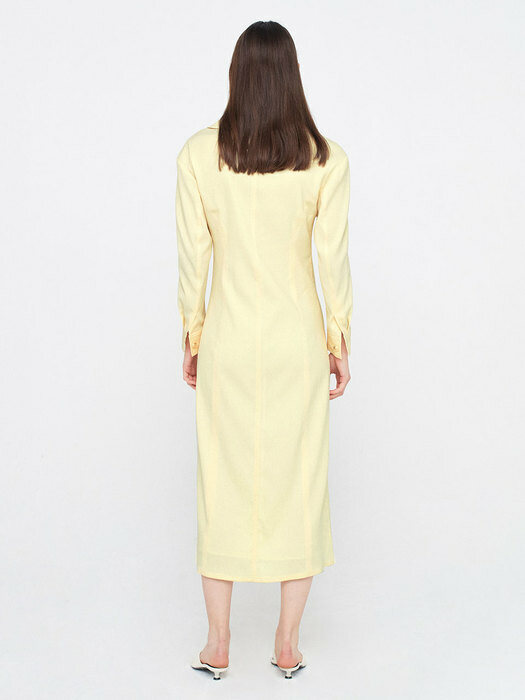 Long Shirts Dress_Light Yellow